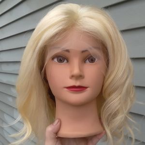 Human hair front lace wig